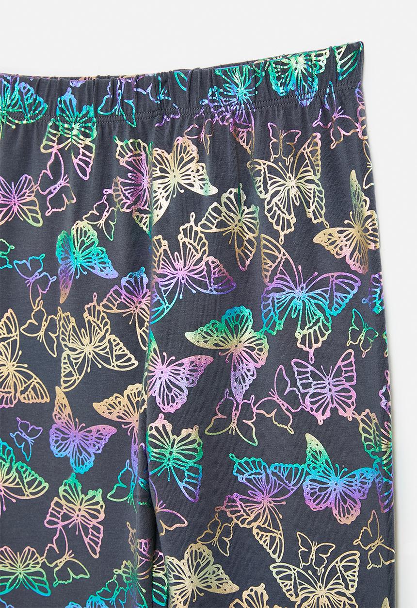 Pop Candy - Butterfly all-over-print leggings - black
