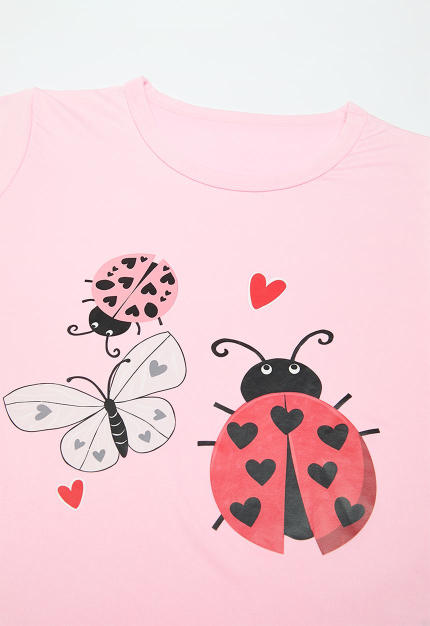 Pop Candy - Tee & shorts pj set - pink/ladybug