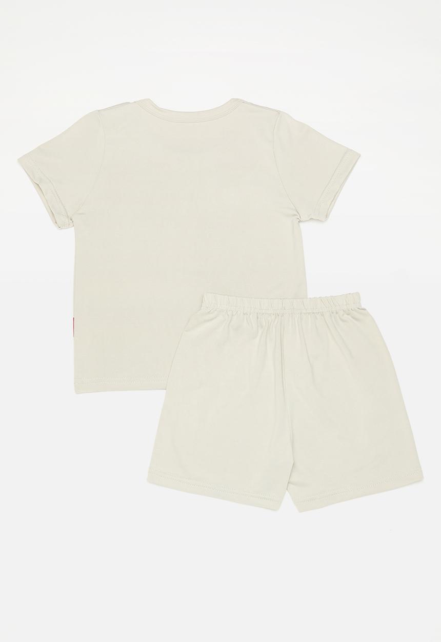 Pop Candy - Tee & shorts pj set - ivory/tractor