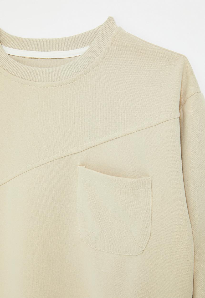 Pop Candy - Sweat top with patch pocket - beige