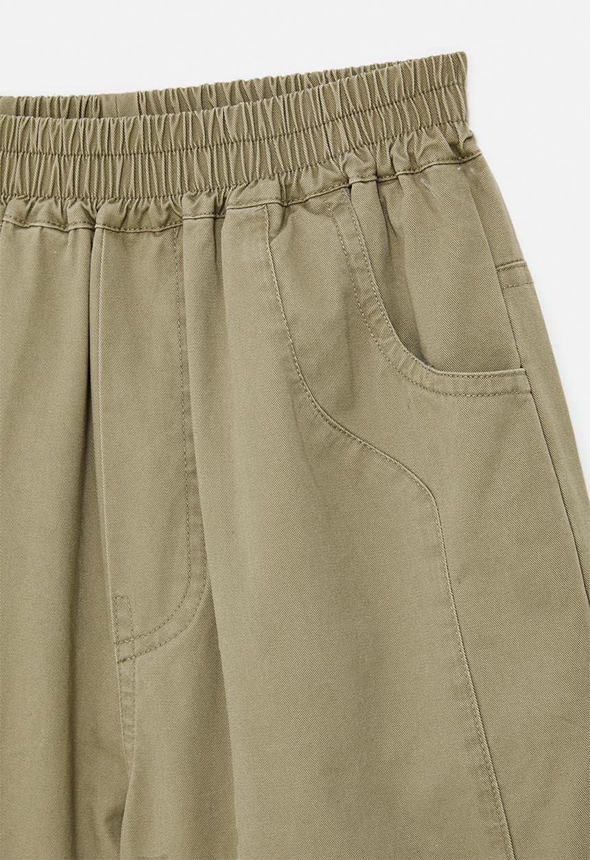 Pop Candy - Shorts with elasticated waist - khaki green