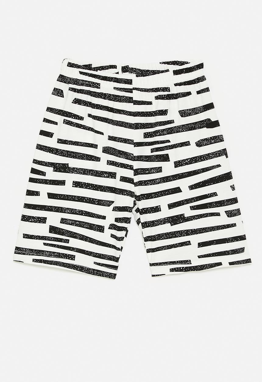 Pop Candy - Striped shorts - black & white