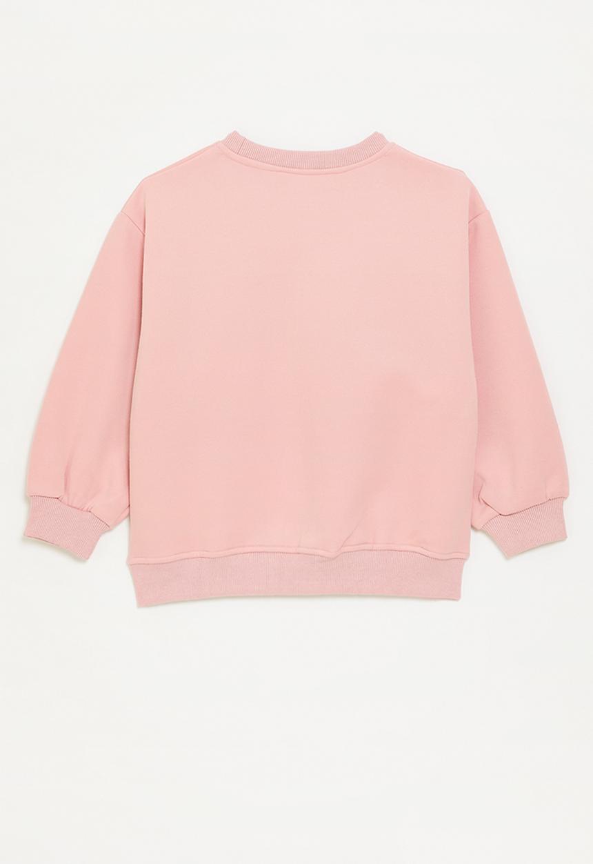 Pop Candy -  Popcorn placement and slogan sweatshirt - pink