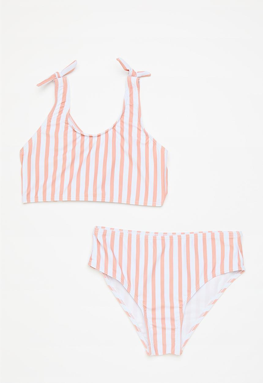 Pop Candy - Stripe 2 Piece bikini set - pink/white