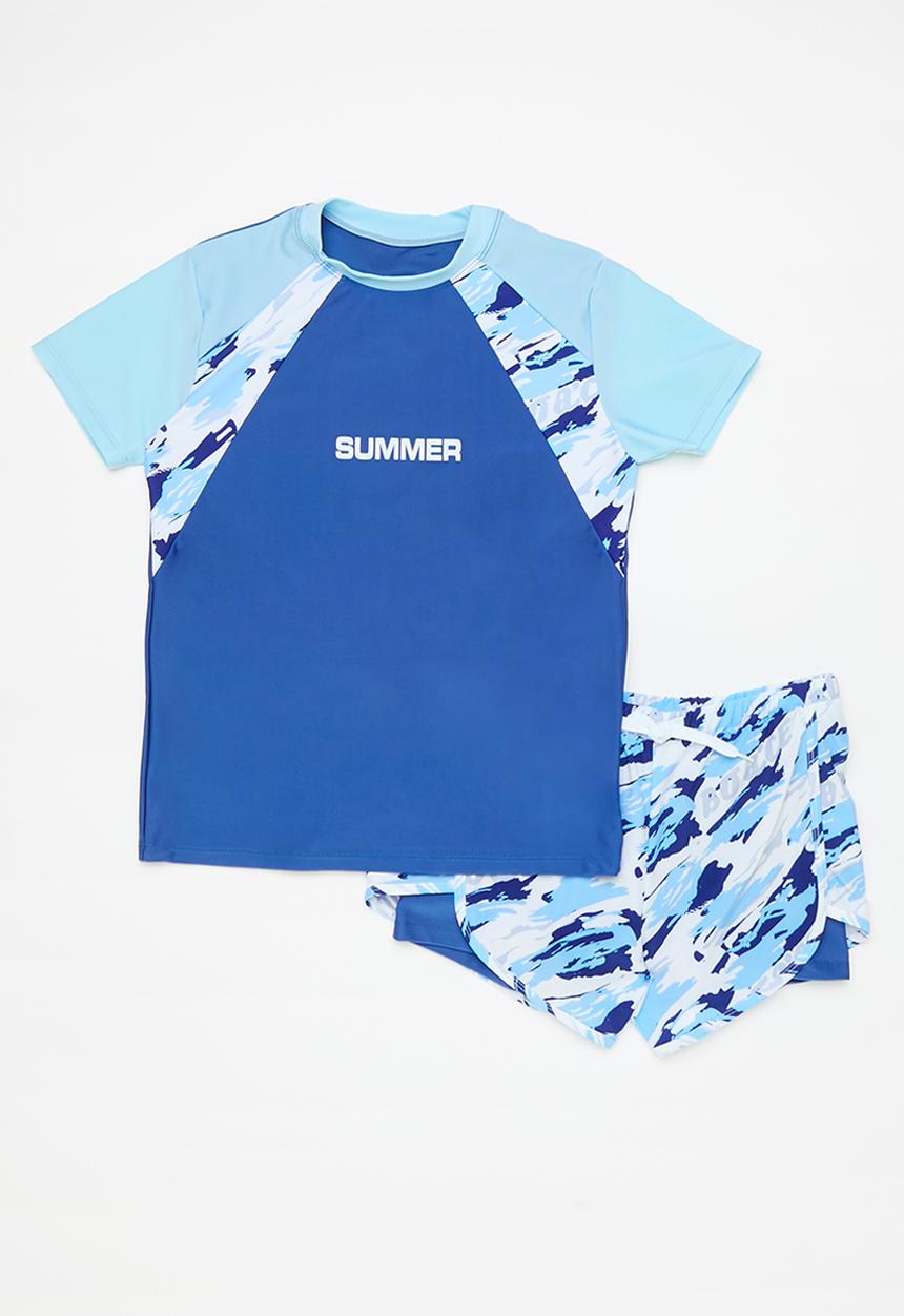 Pop Candy - Surf top and shorts set - blue/multi