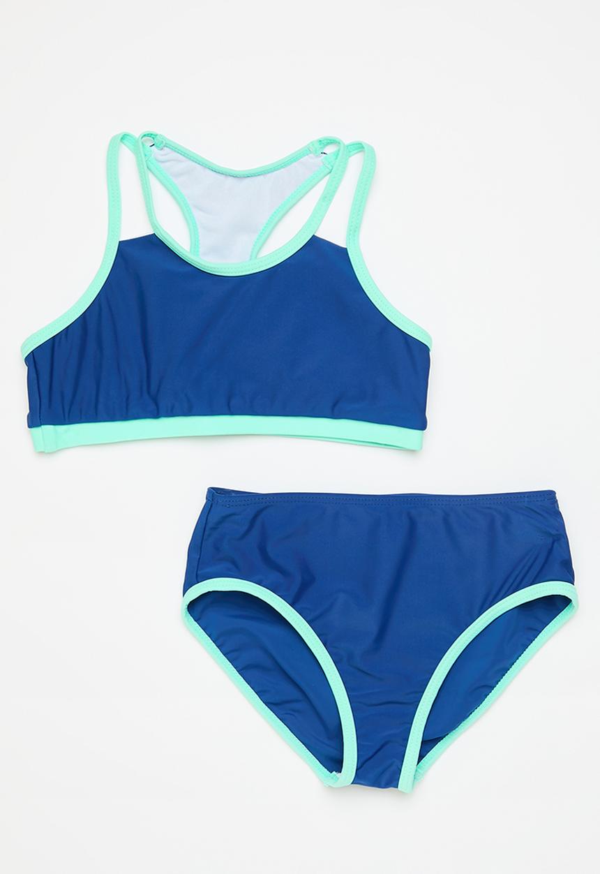 Pop Candy - 2 Piece bikini set - navy/lumo green