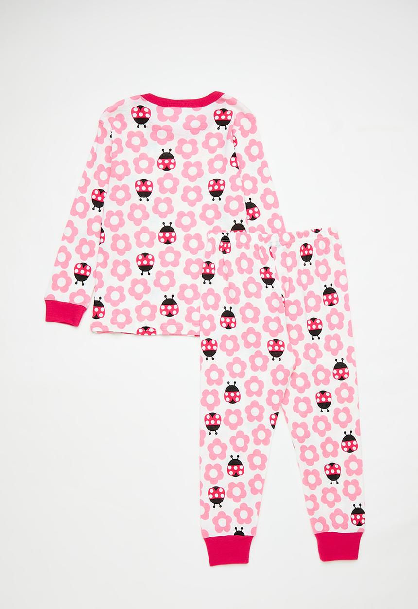 Pop Candy - Printed pj set - white/pink/ladybugs