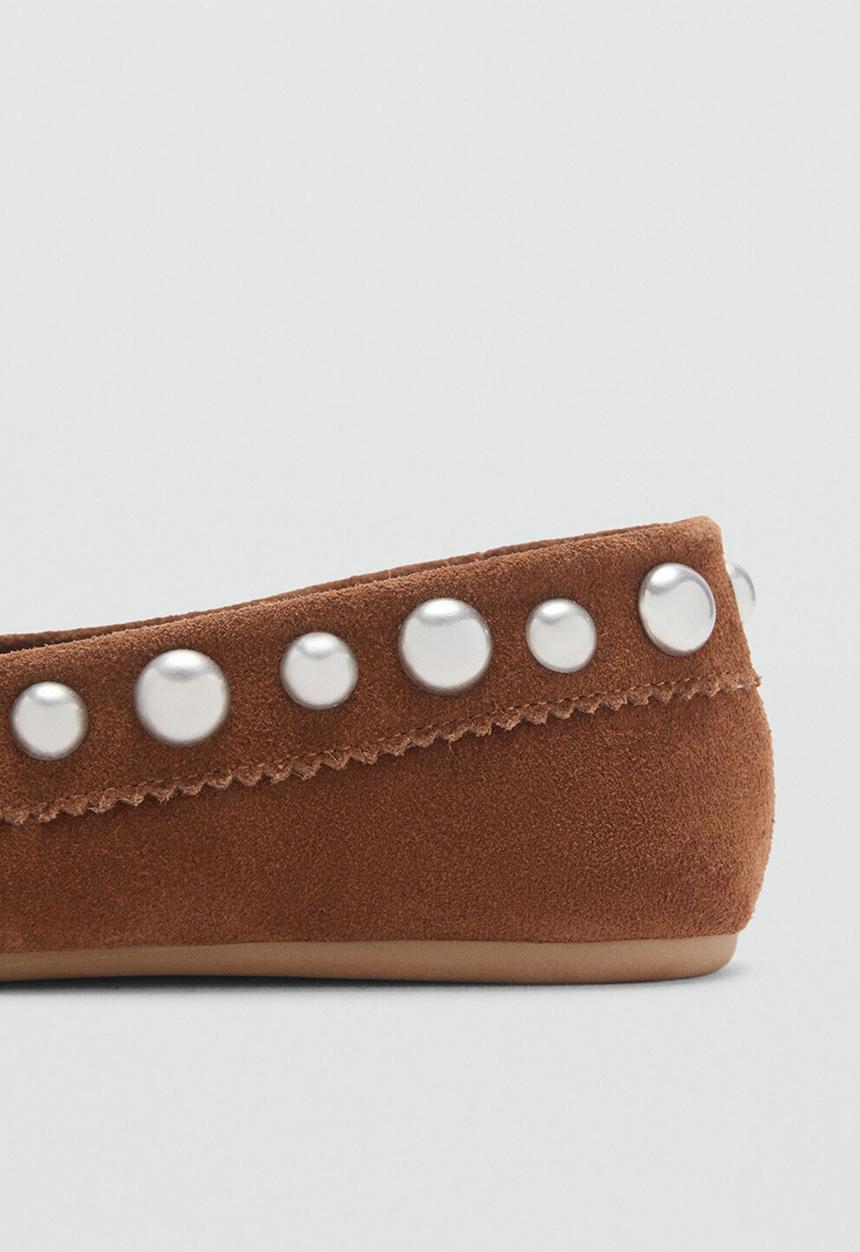 MANGO - Fiorito suede loafer - medium brown