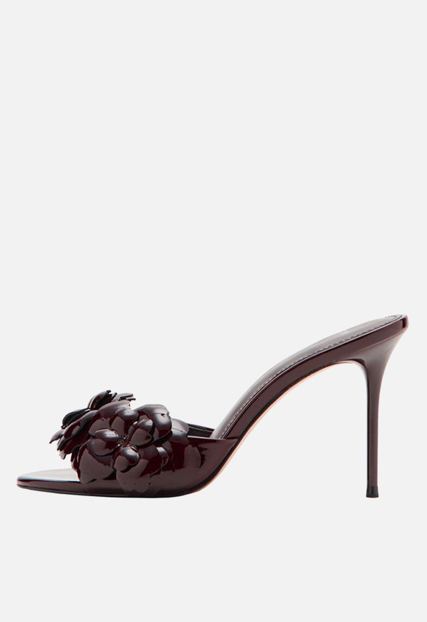 MANGO - Flora heel - dark brown