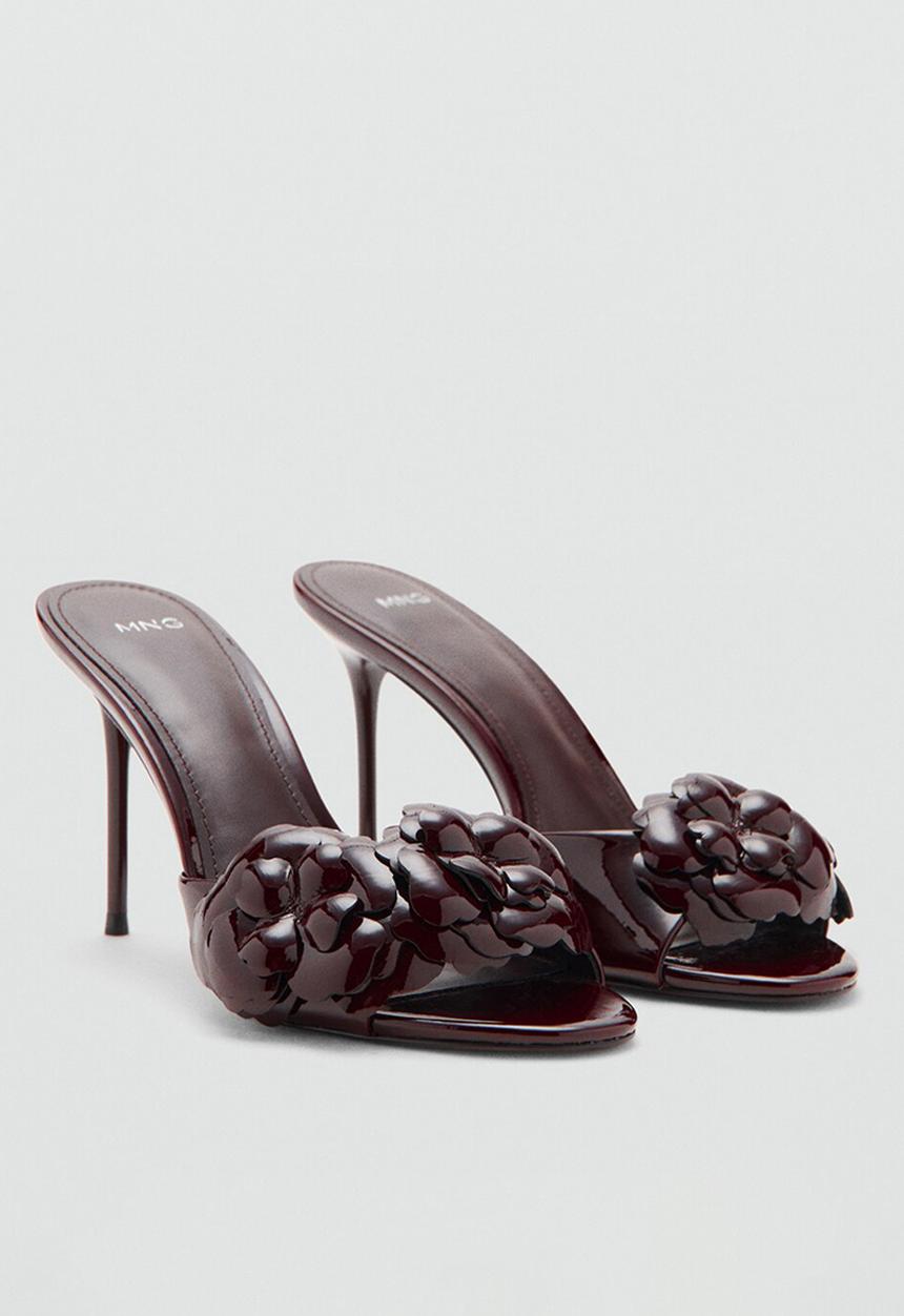 MANGO - Flora heel - dark brown