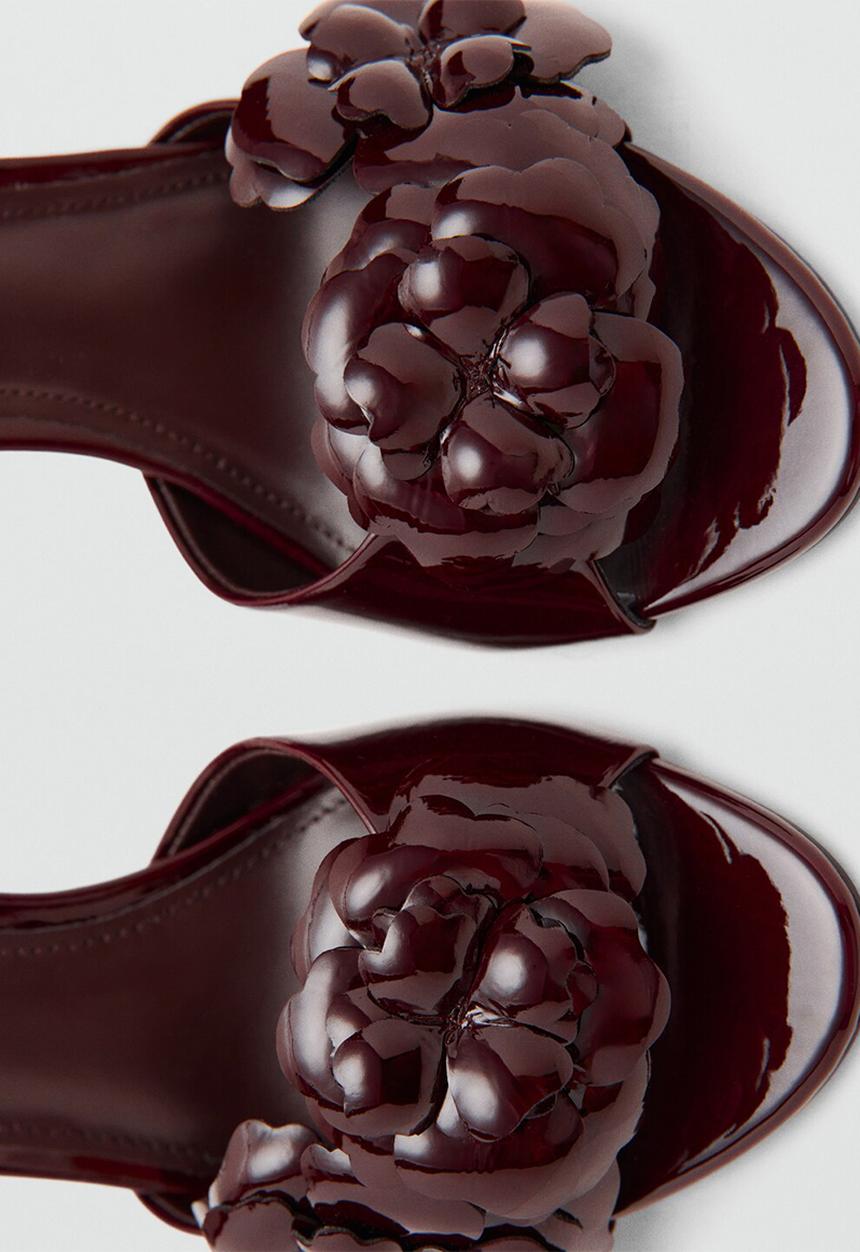 MANGO - Flora heel - dark brown