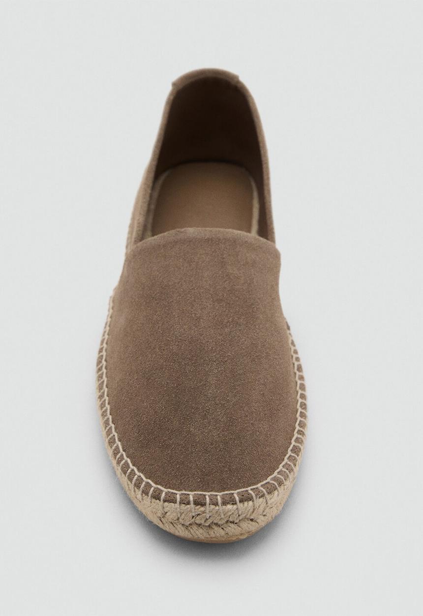 MANGO - Yute leather espadrille - medium brown