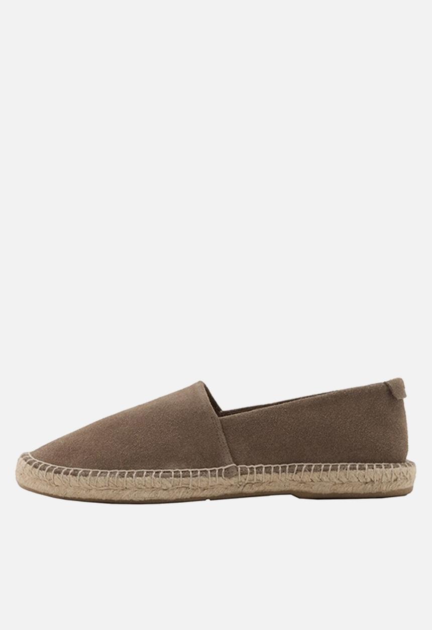 MANGO - Yute leather espadrille - medium brown