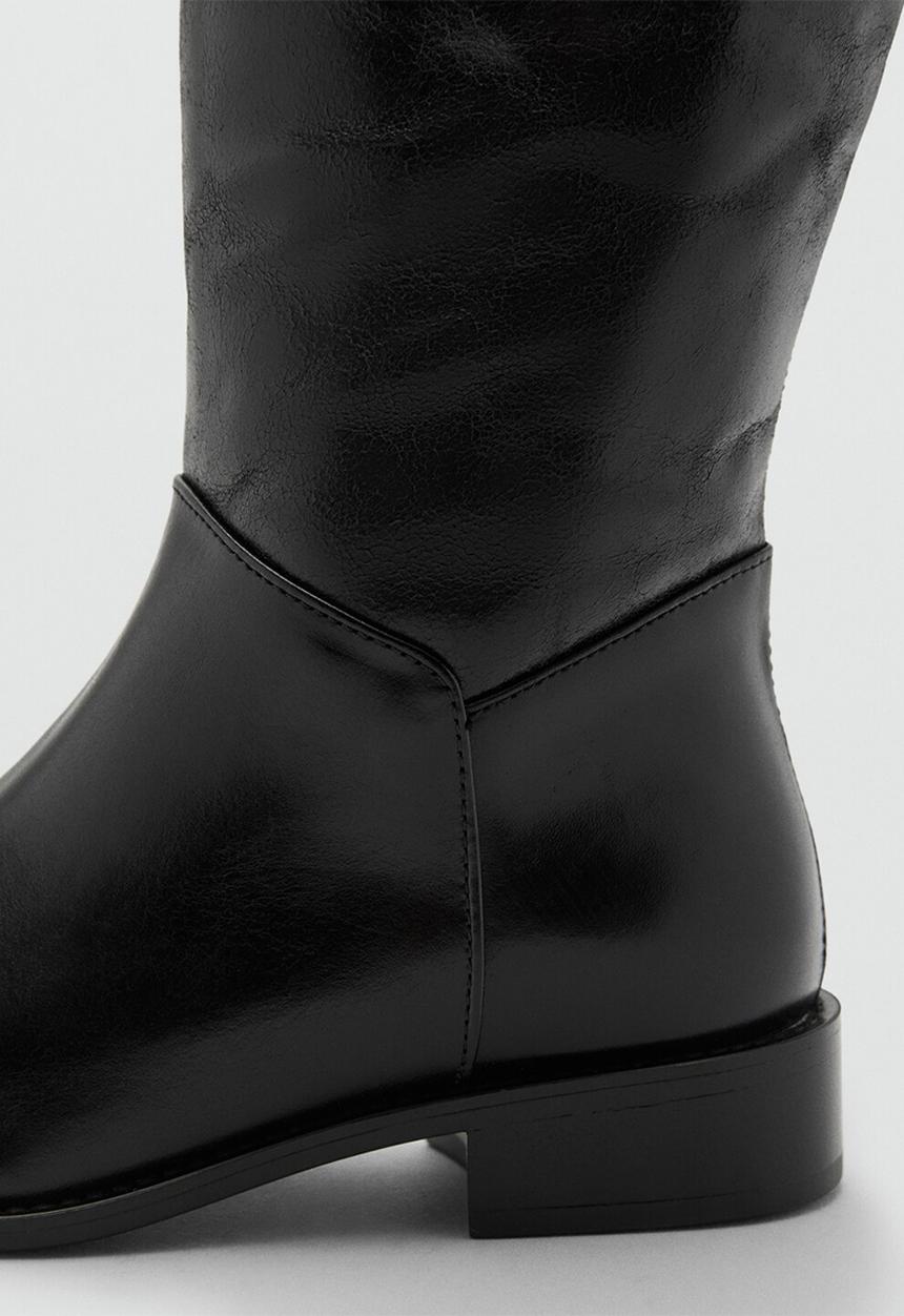 MANGO - Paty leather boot - black