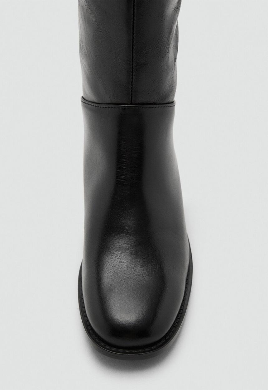 MANGO - Paty leather boot - black