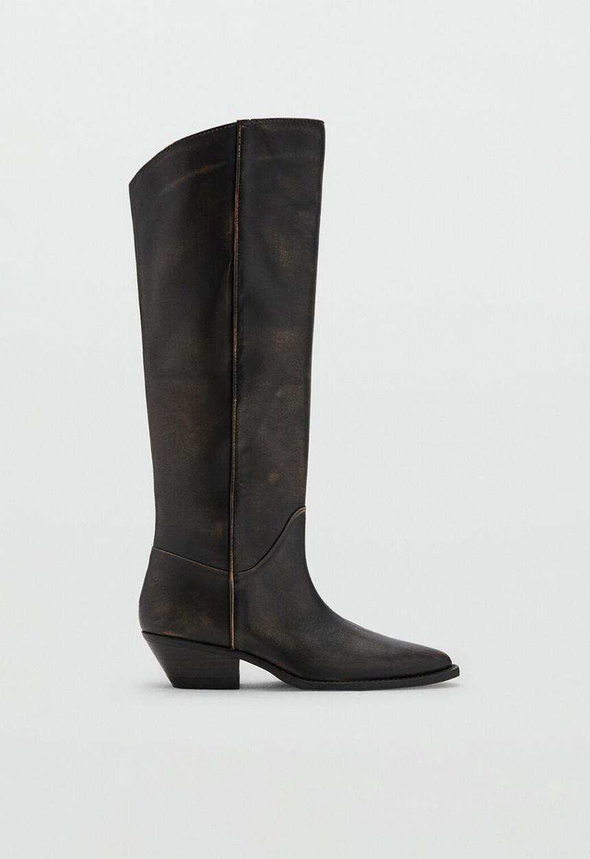 MANGO - Kami leather boot - brown