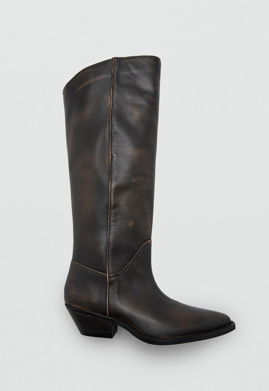 MANGO - Kami leather boot - brown