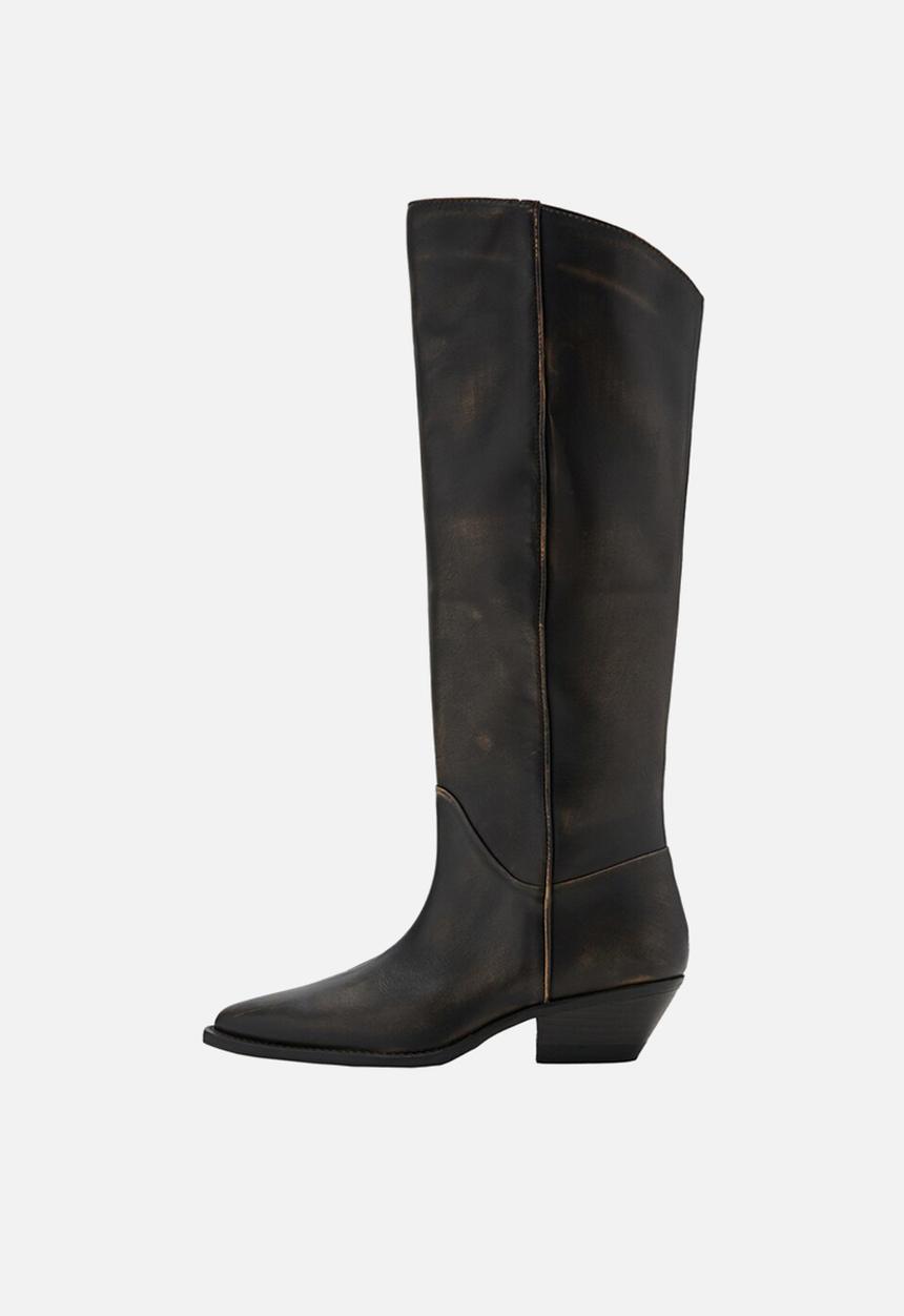MANGO - Kami leather boot - brown