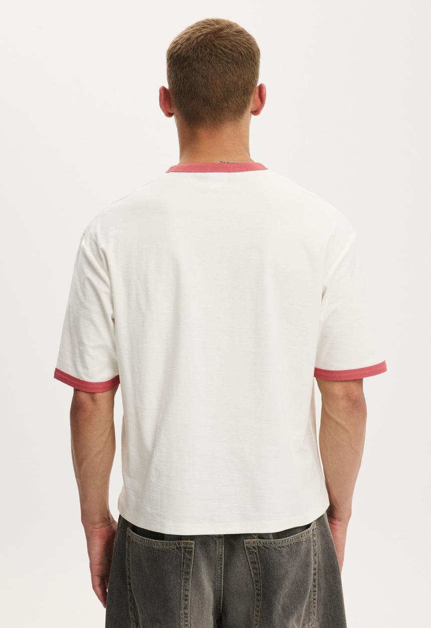 Cotton On - Cropped Fit Graphic T-shirt - Vintage White/72 Star