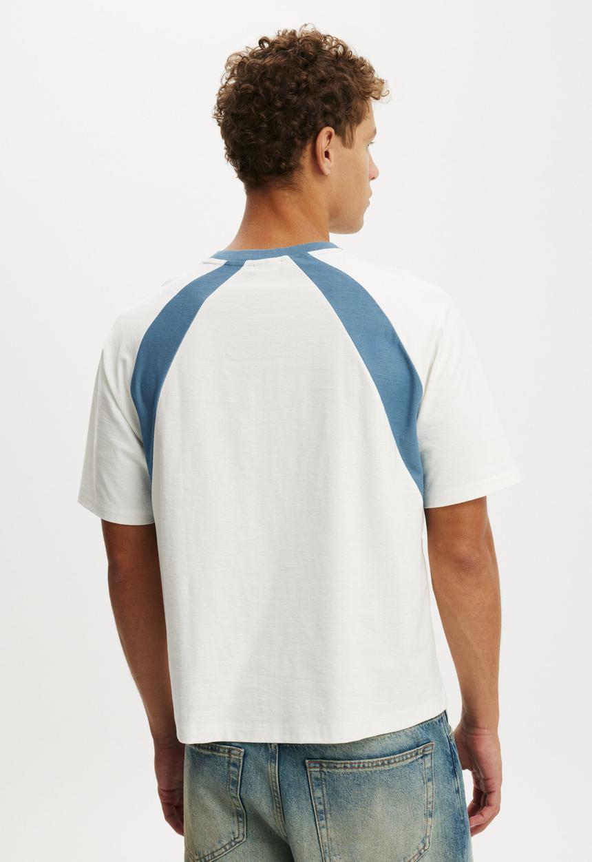 Cotton On - Cropped Fit Graphic T-shirt - Vintage White/Copen Blue La 91