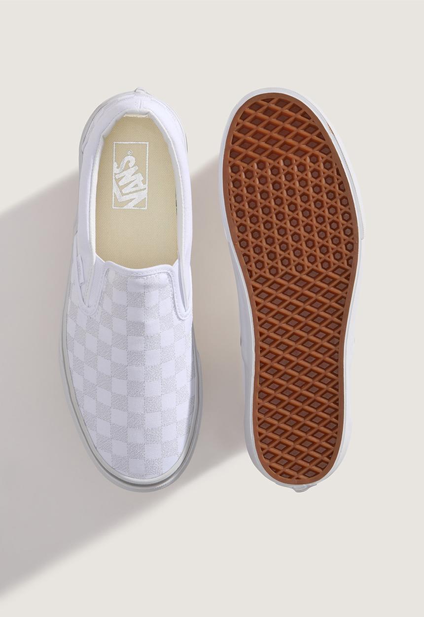 Vans - White - SLV - METALLIC CHECKRBRD SILVER