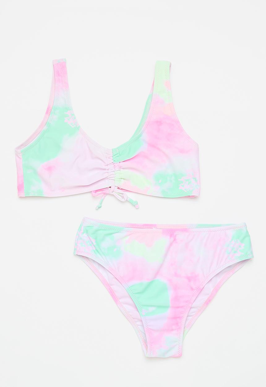 Pop Candy - Tie dy 2 pice bikini set - pink/purple
