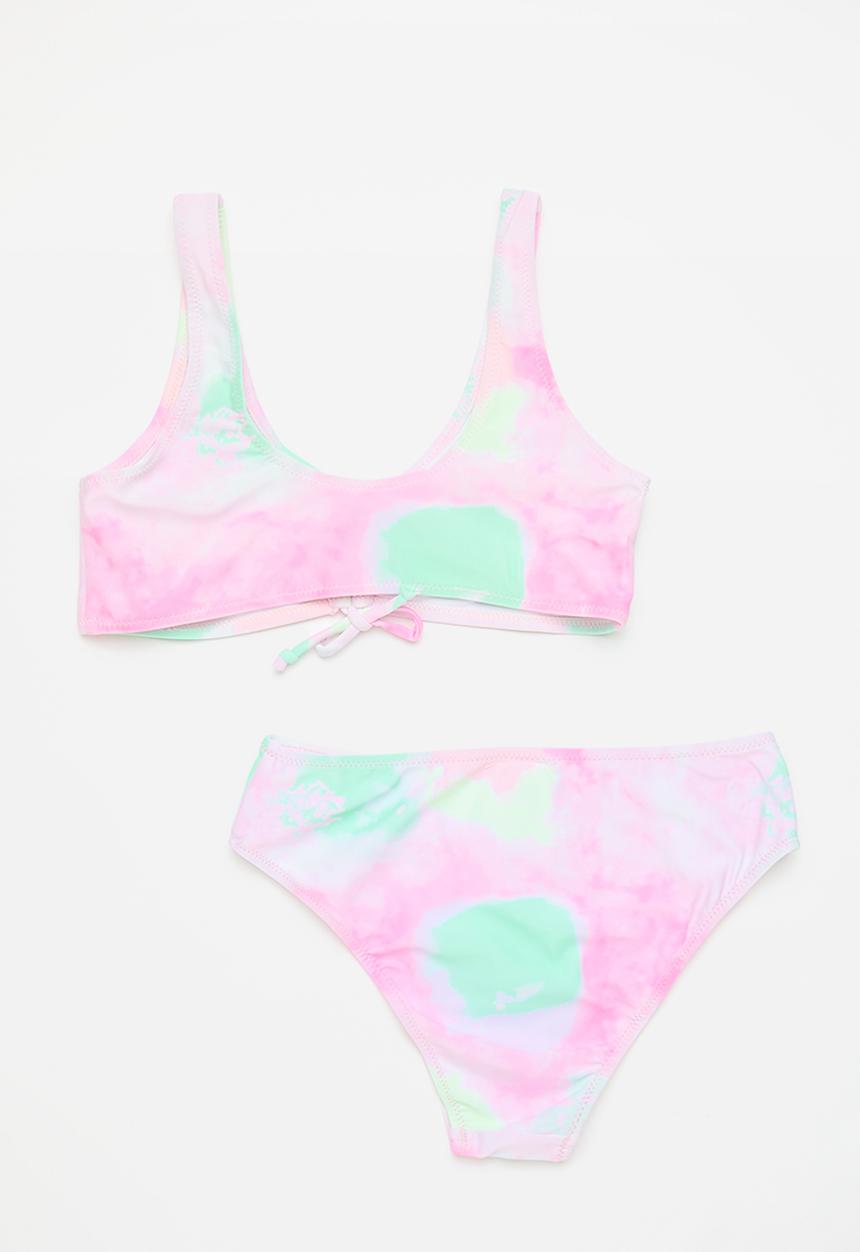 Pop Candy - Tie dy 2 pice bikini set - pink/purple