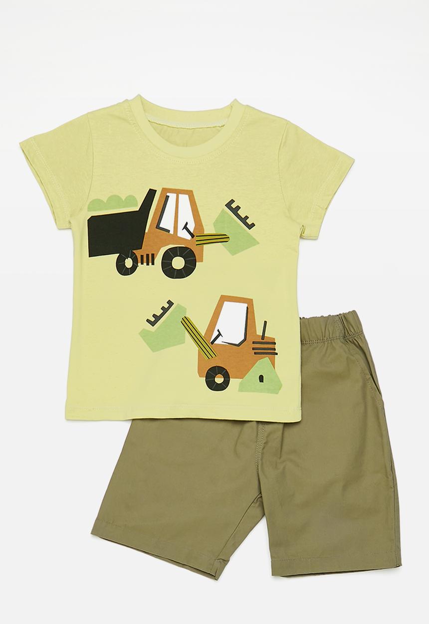 Pop Candy - Trucks graphic tee with shorts - green