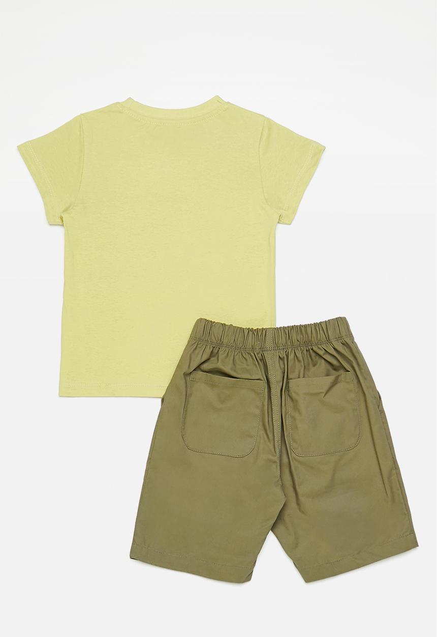 Pop Candy - Trucks graphic tee with shorts - green