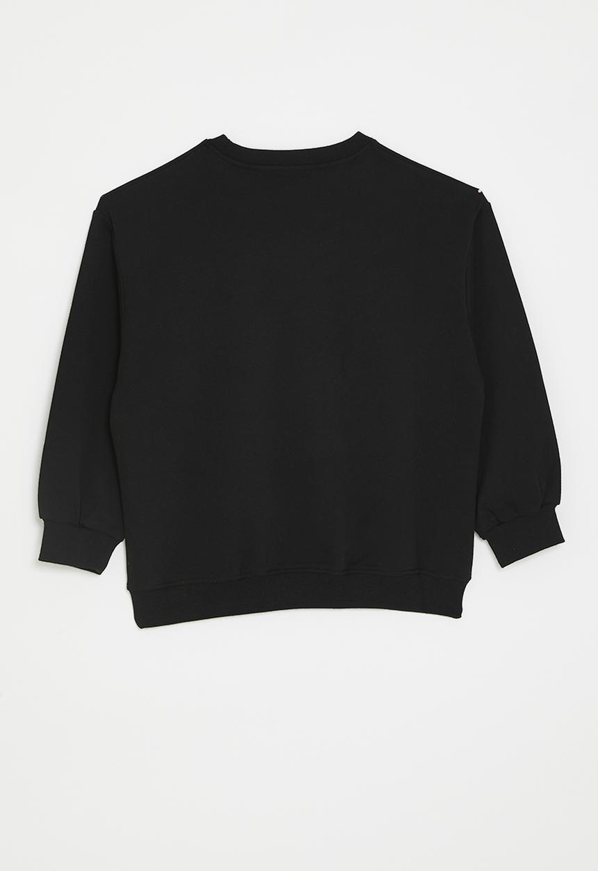 Pop Candy - Bow décor sweat top - black/pink