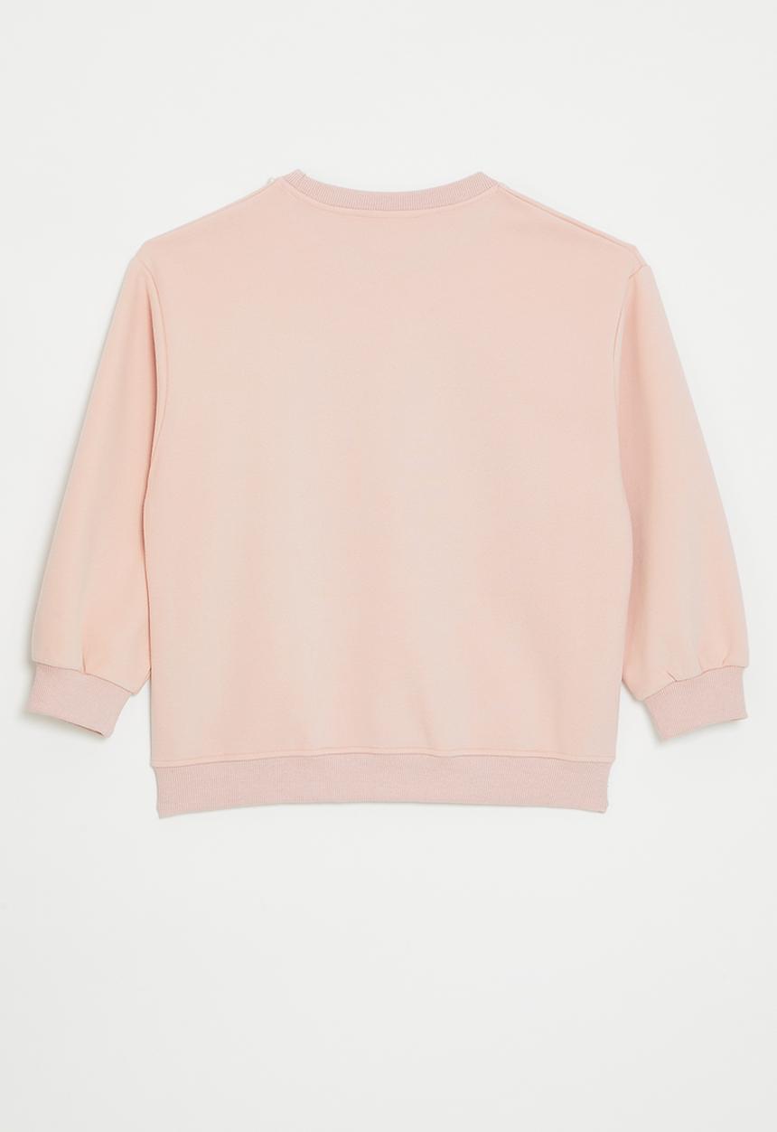 Pop Candy - Bow applique sweat top - pinkish cream