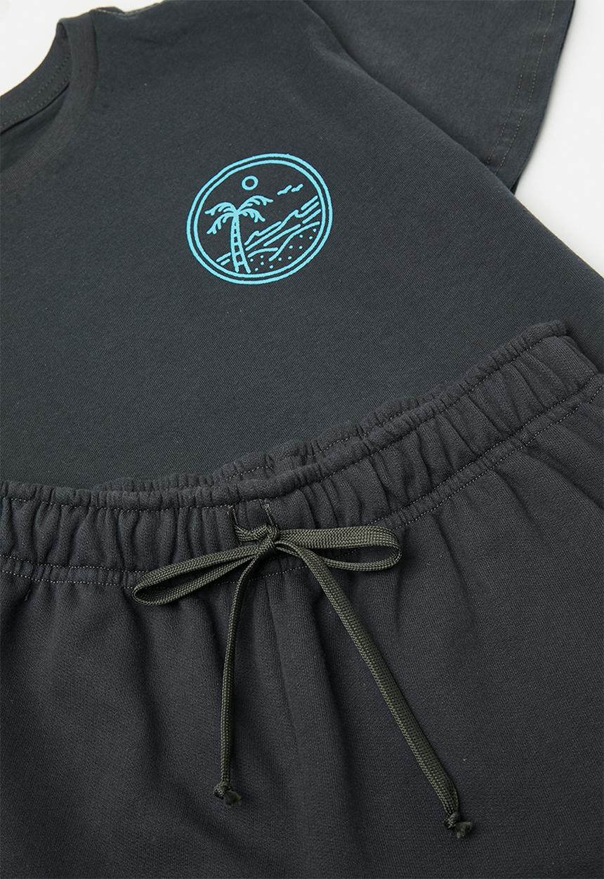Pop Candy - Tee & shorts set - charcoal