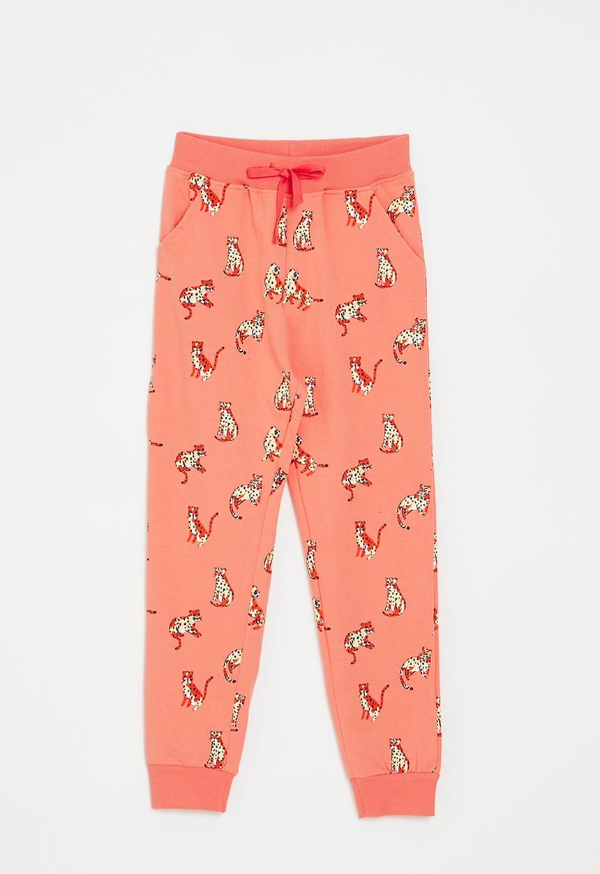 Pop Candy - Printed jogger - orange cheetah cub