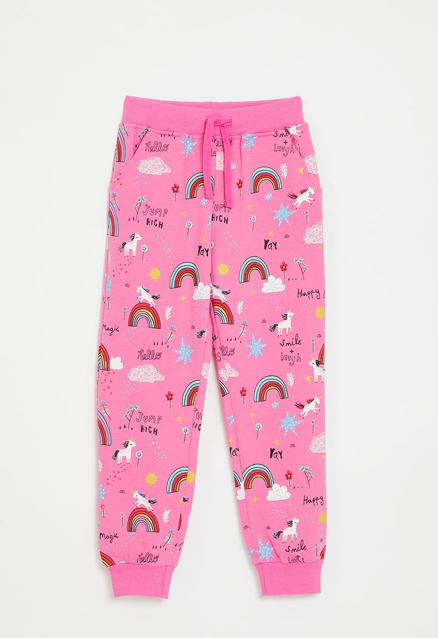 Pop Candy - Printed jogger - dark pink rainbows