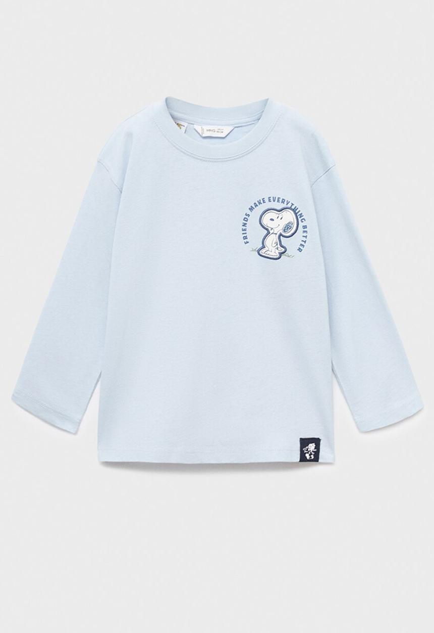 MANGO - T-shirt snsocial - light pastel blue