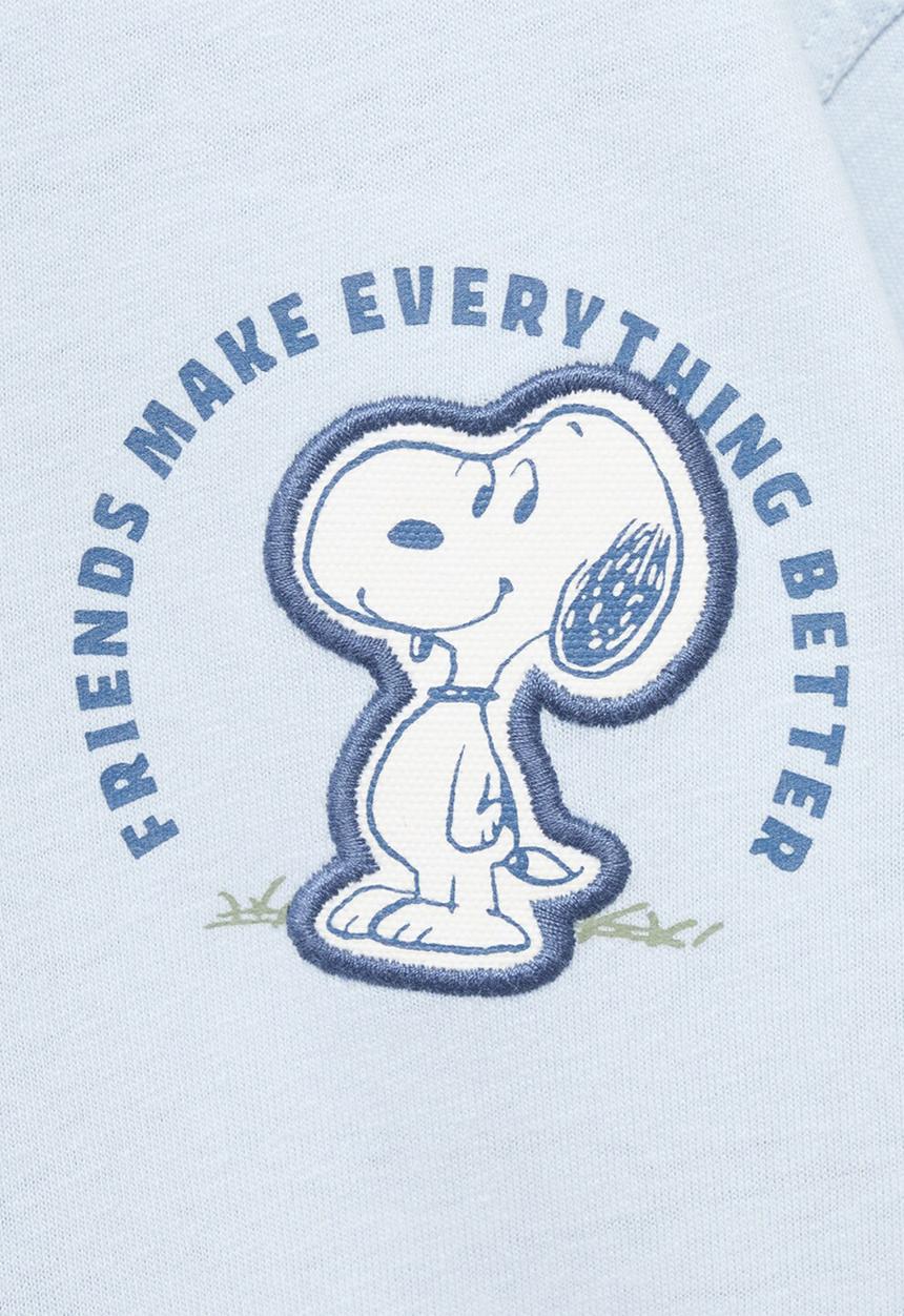 MANGO - T-shirt snsocial - light pastel blue