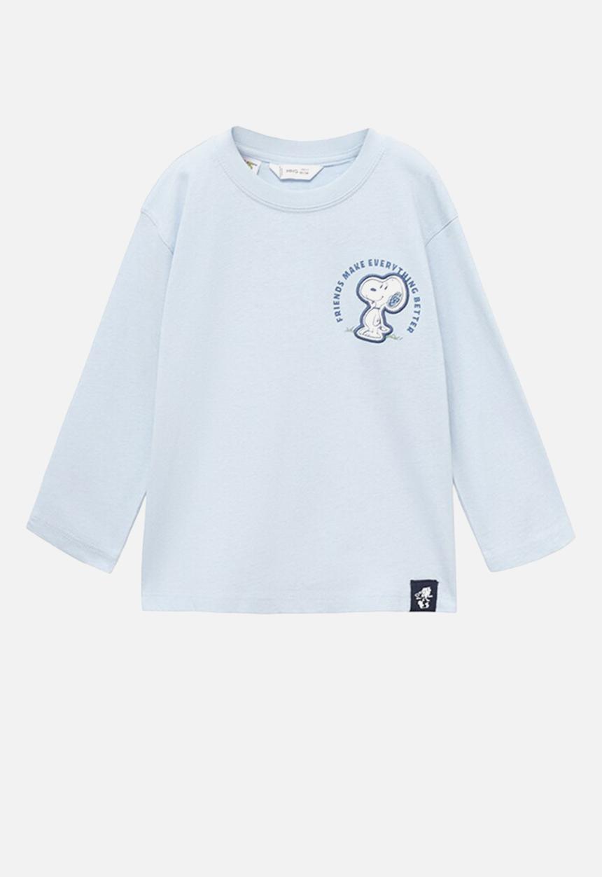 MANGO - T-shirt snsocial - light pastel blue