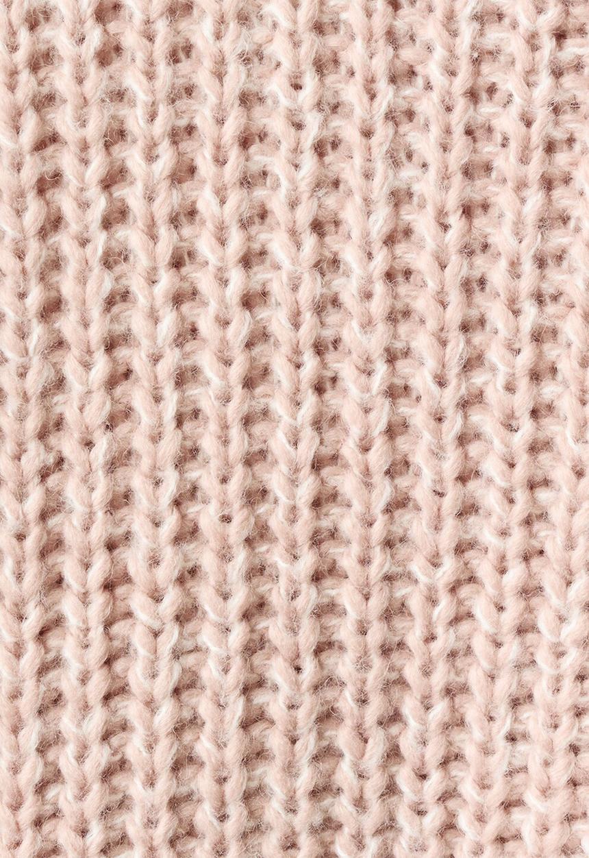 MANGO - Turtleneck knit sweater - pale pink