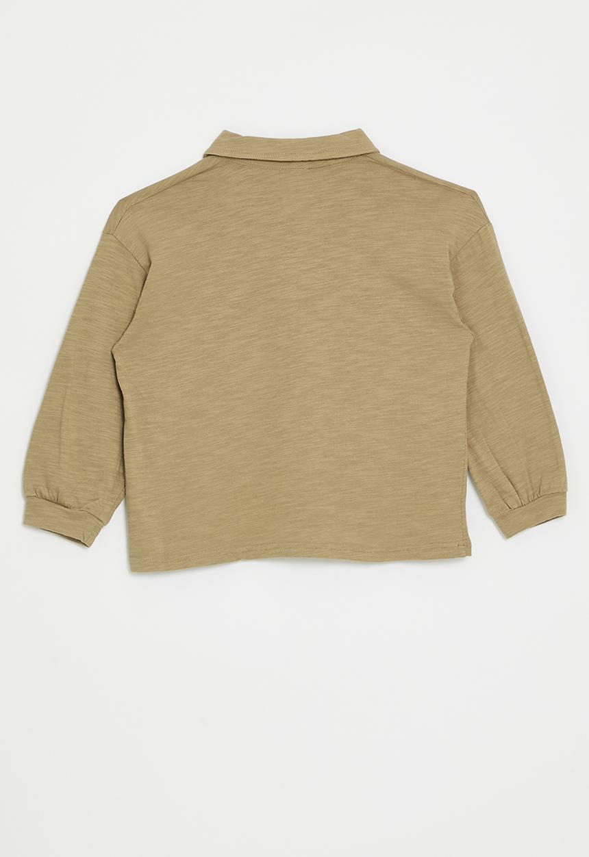 Pop Candy - Henley-style melange sweater - brown/under the capacity of