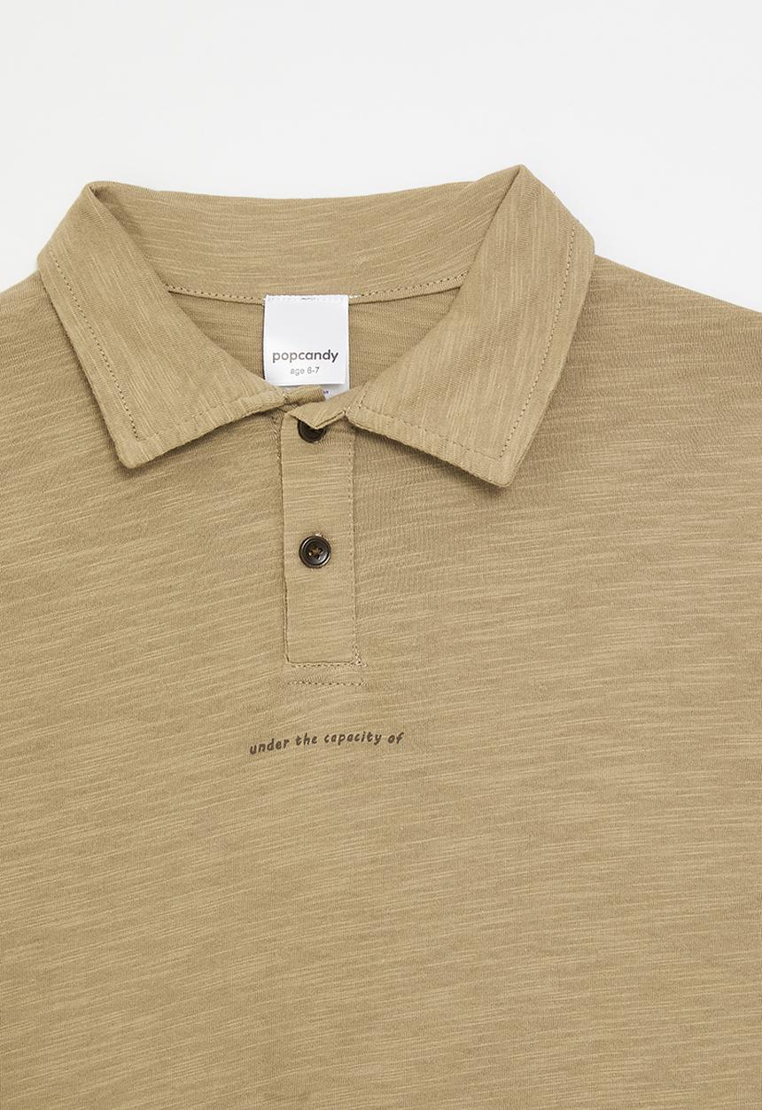 Pop Candy - Henley-style melange sweater - brown/under the capacity of