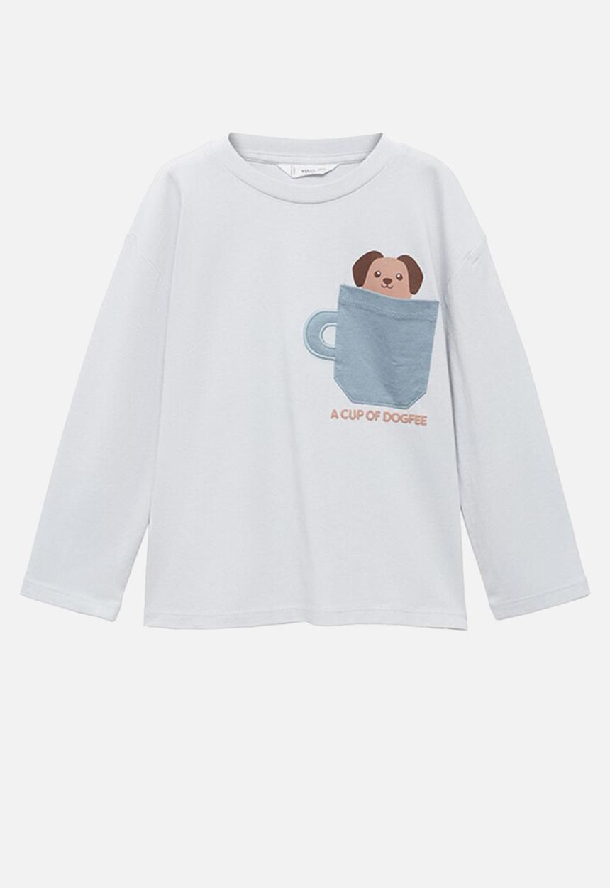 MANGO - T-shirt anicup - light pastel blue