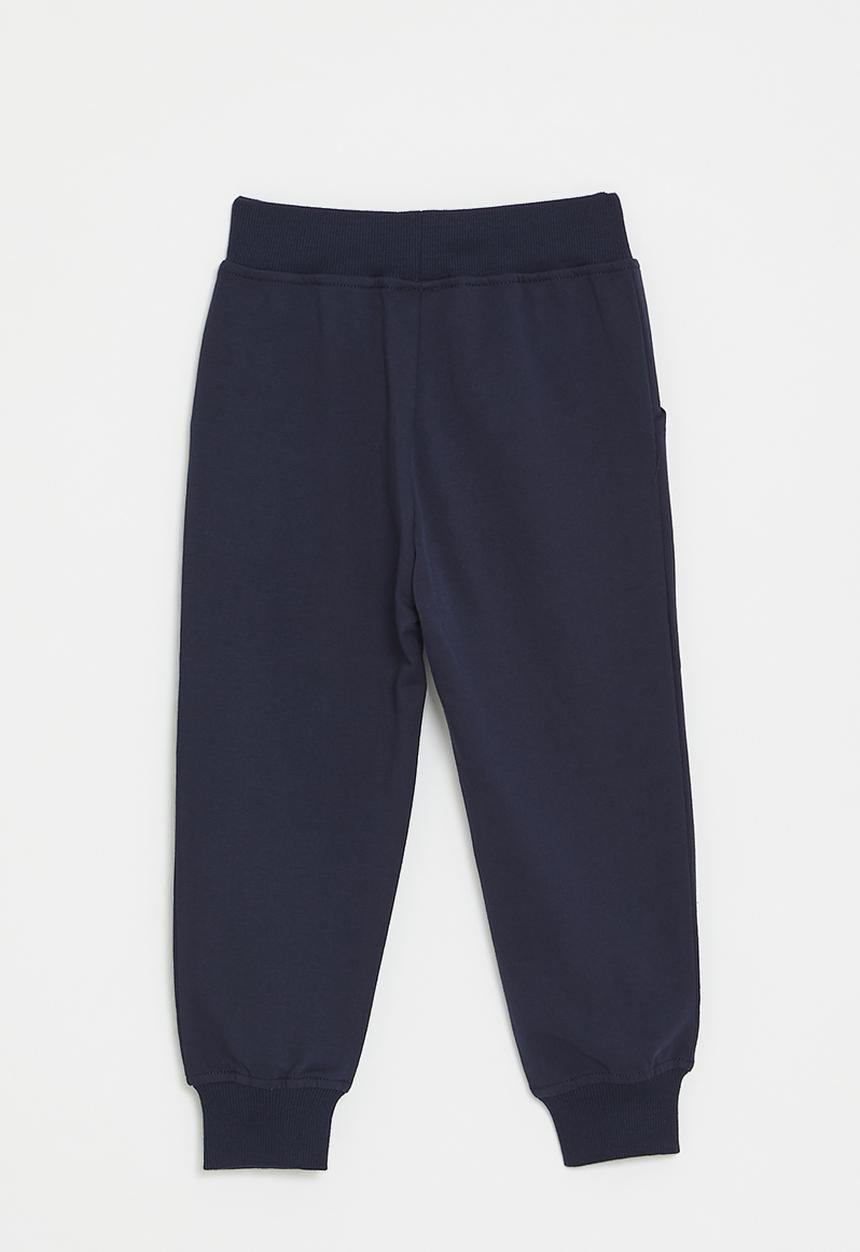 Pop Candy - Embroidered train knee patch joggers - dark navy