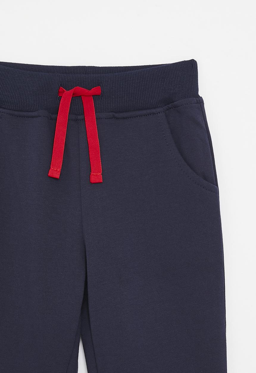 Pop Candy - Embroidered train knee patch joggers - dark navy