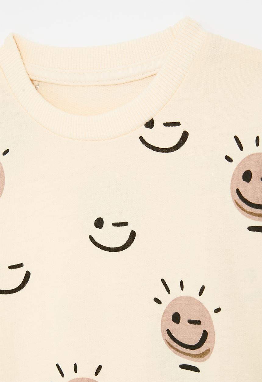 Pop Candy - Printed sweatshirt - off white/smile/wink