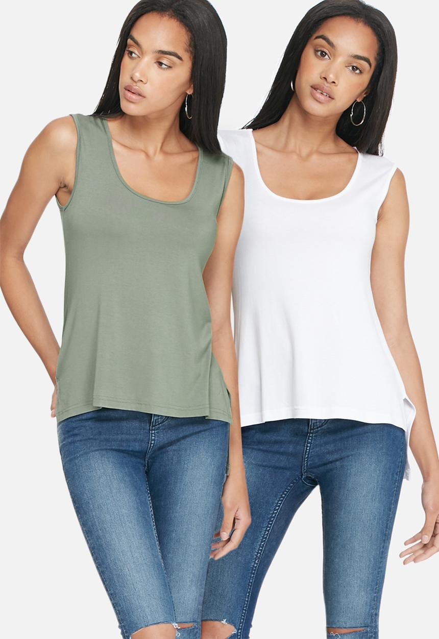 dailyfriday - Dipped back vest - 2 pack