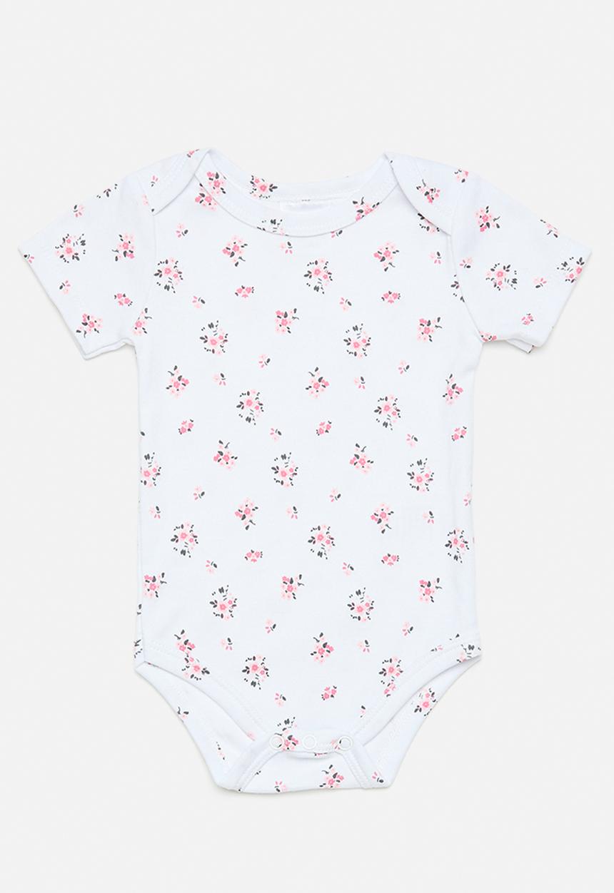 Pop Candy - Ditsy floral bodysuit - white