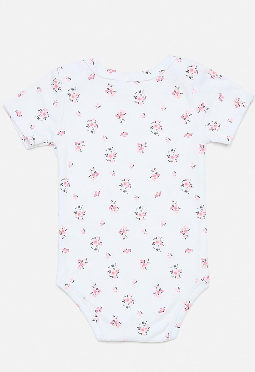 Pop Candy - Ditsy floral bodysuit - white