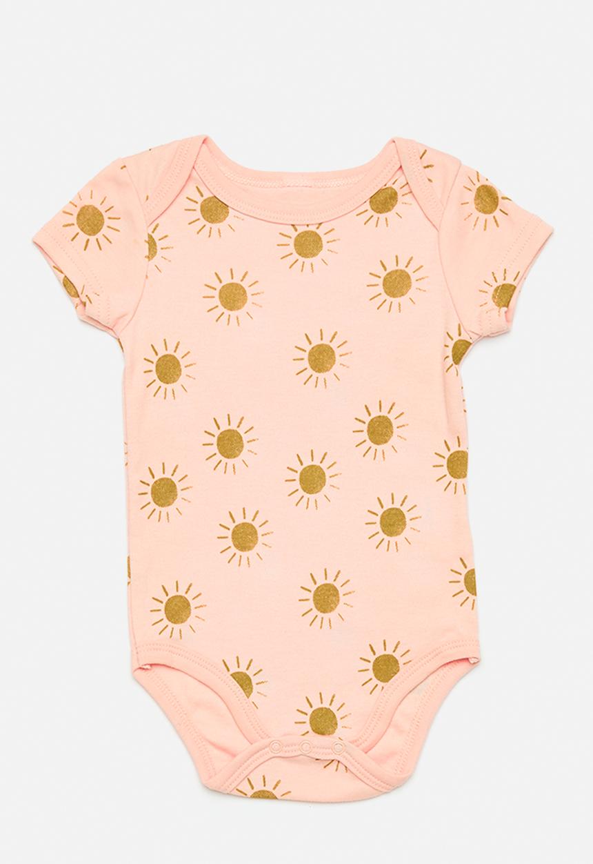 Pop Candy - Sun aop short sleeve bodysuit - pink