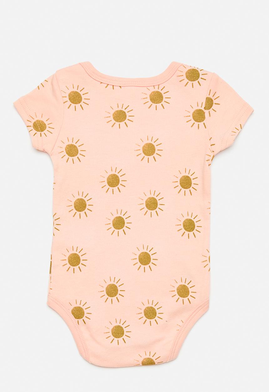 Pop Candy - Sun aop short sleeve bodysuit - pink
