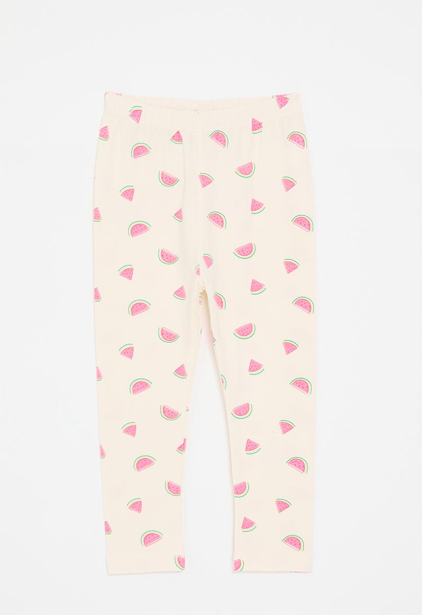 Pop Candy - Watermelon printed leggings - cream